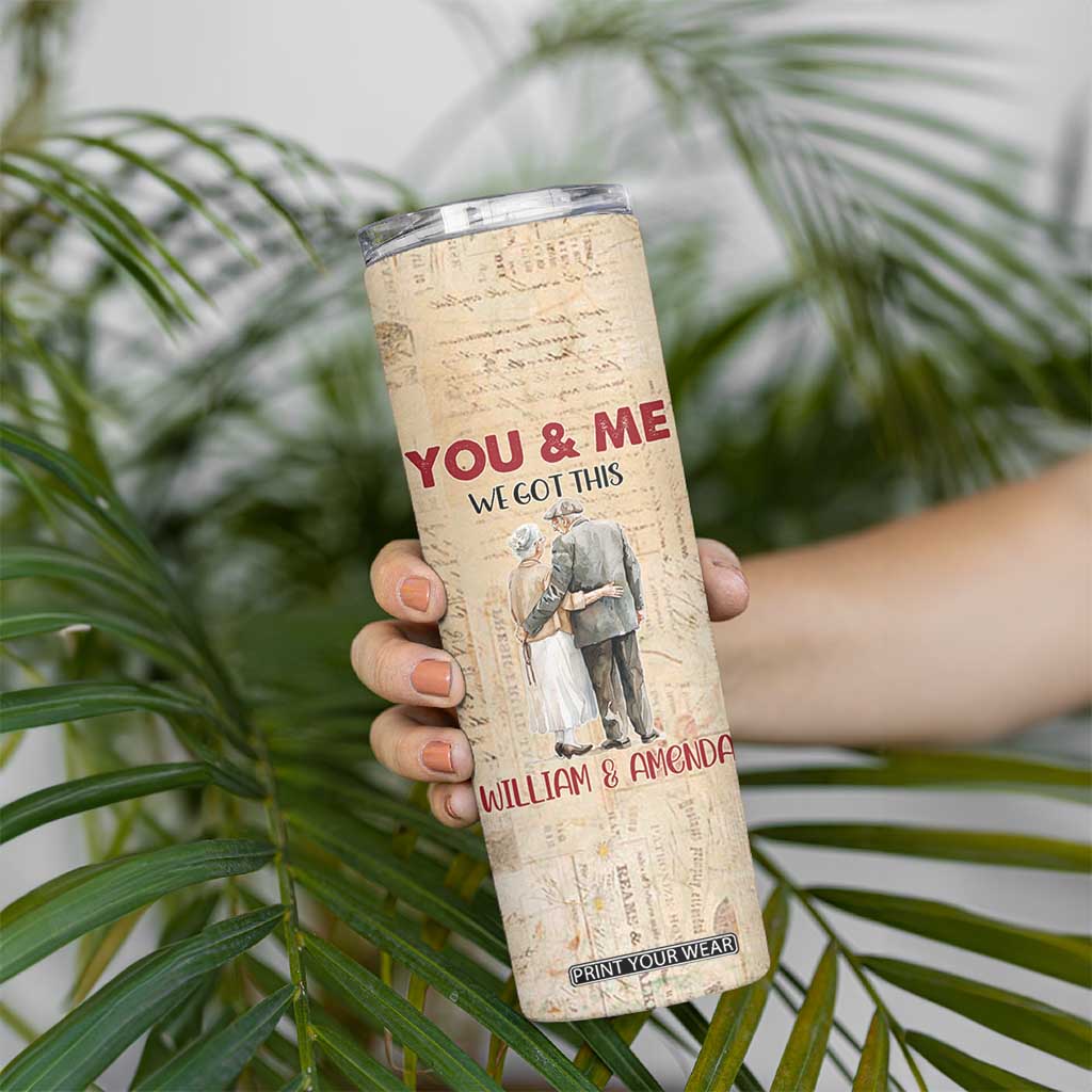 Personalized Anniversary Gift Skinny Tumbler Custome Name You And Me Forever Love TB10 Print Your Wear