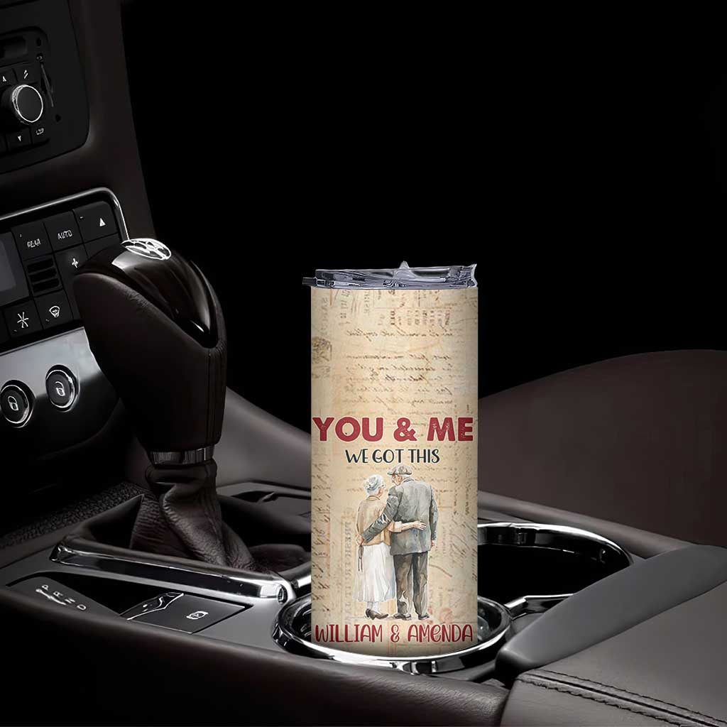 Personalized Anniversary Gift Skinny Tumbler Custome Name You And Me Forever Love TB10 Print Your Wear
