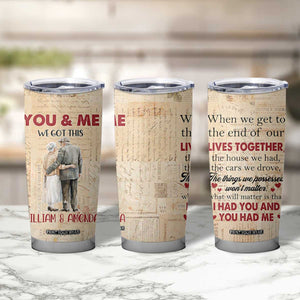 Personalized Anniversary Gift Tumbler Cup Custome Name You And Me Forever Love TB10 Print Your Wear