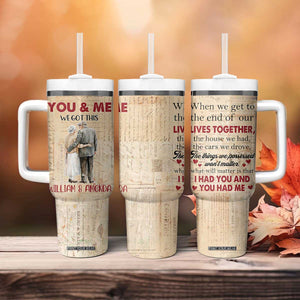Personalized Anniversary Gift Tumbler With Handle Custome Name You And Me Forever Love TB10 Print Your Wear