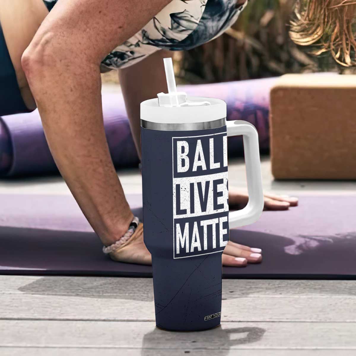 Funny Dad Gifts Tumbler With Handle Bald Lives Matter Gag Gift Rude Mug TB10 Print Your Wear