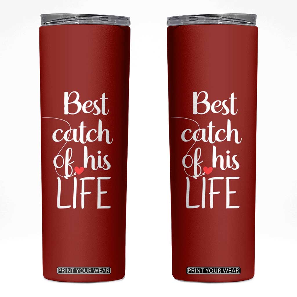 Wedding Anniversary Skinny Tumbler For Her Matching Couple Gift TB10 Red Print Your Wear