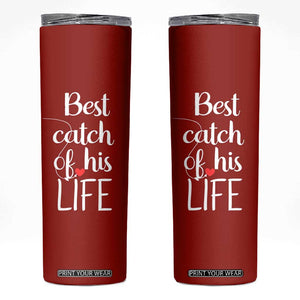 Wedding Anniversary Skinny Tumbler For Her Matching Couple Gift TB10 Red Print Your Wear