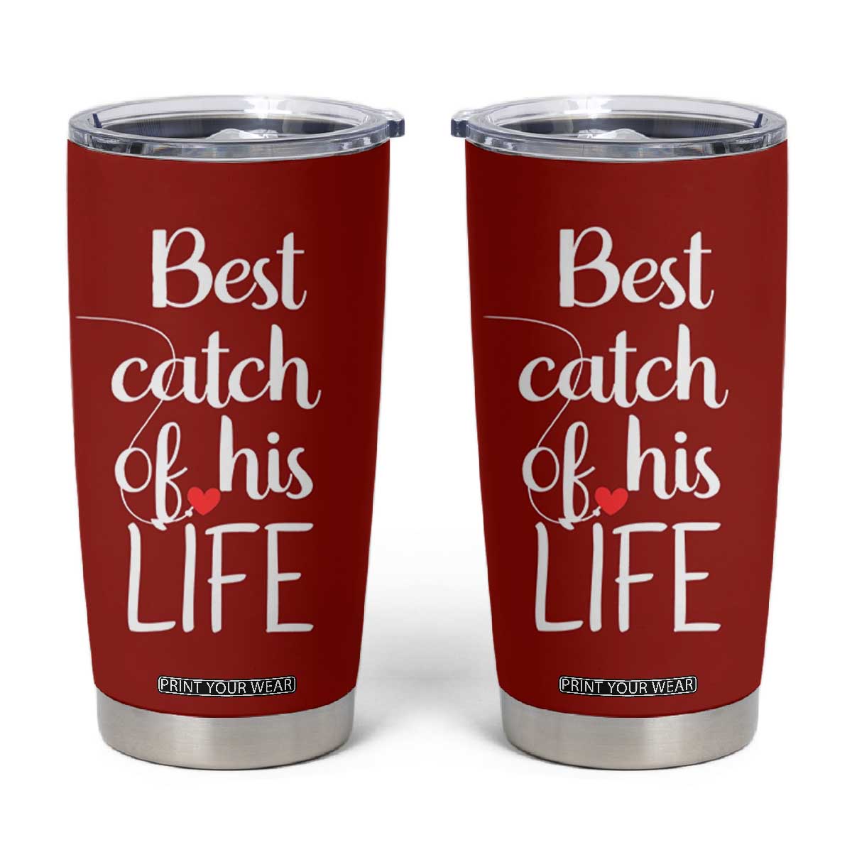 Wedding Anniversary Tumbler Cup For Her Matching Couple Gift TB10 Red Print Your Wear
