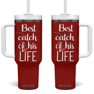 Wedding Anniversary Tumbler With Handle For Her Matching Couple Gift TB10 One Size: 40 oz Red Print Your Wear