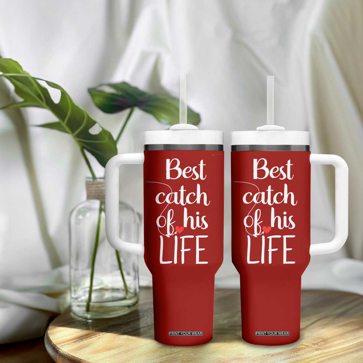 Wedding Anniversary Tumbler With Handle For Her Matching Couple Gift TB10 Print Your Wear