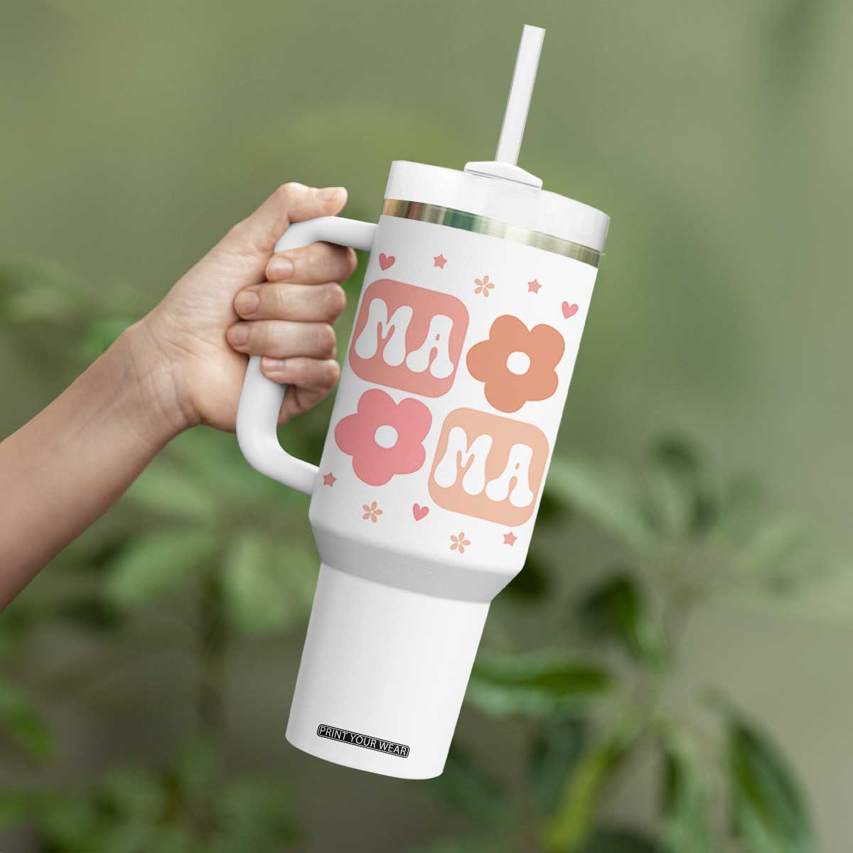Mama Tumbler With Handle First Mothers Day Gifts For New Mom TB10 Print Your Wear