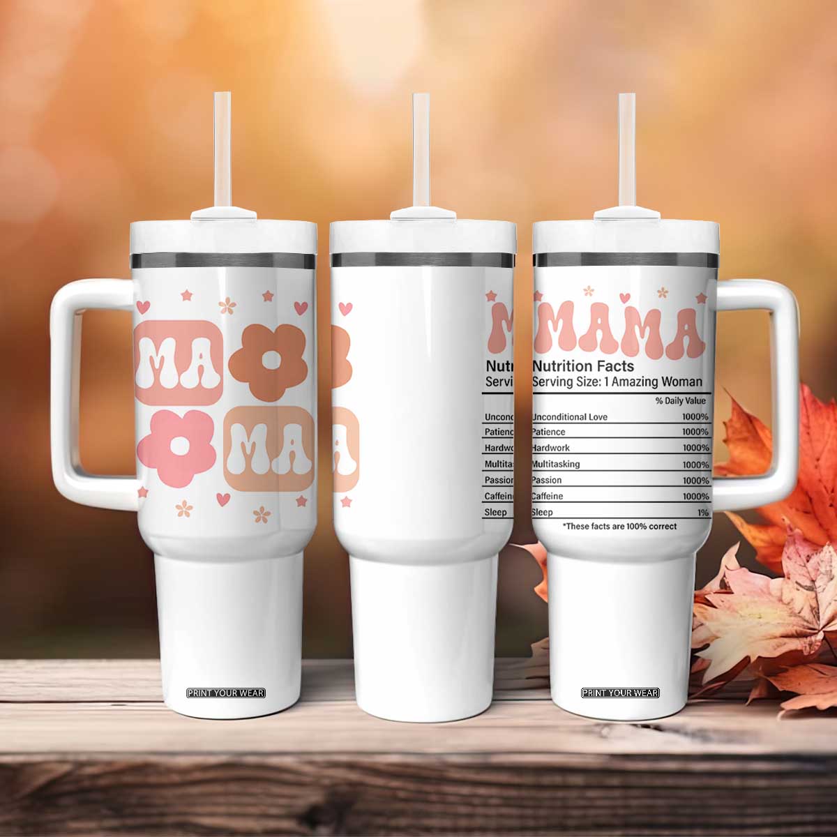 Mama Tumbler With Handle First Mothers Day Gifts For New Mom TB10 Print Your Wear