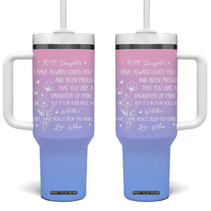 Adult Daughters Gifts From Mom Tumbler With Handle To My Daughter TB10 One Size: 40 oz Gradient Print Your Wear