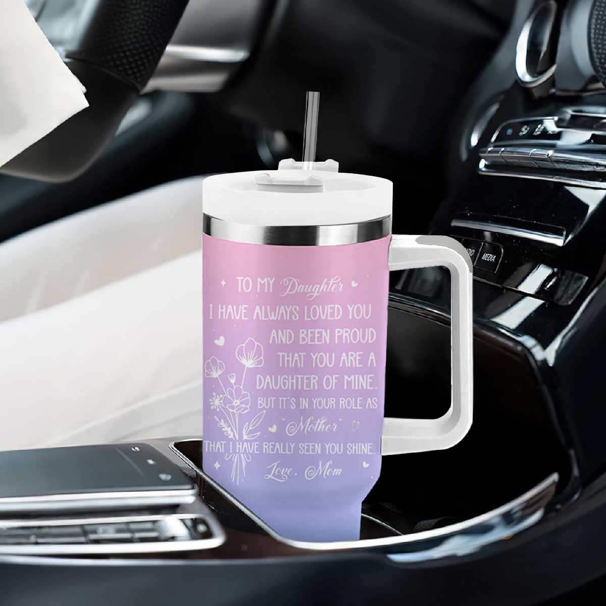 Adult Daughters Gifts From Mom Tumbler With Handle To My Daughter TB10 Print Your Wear