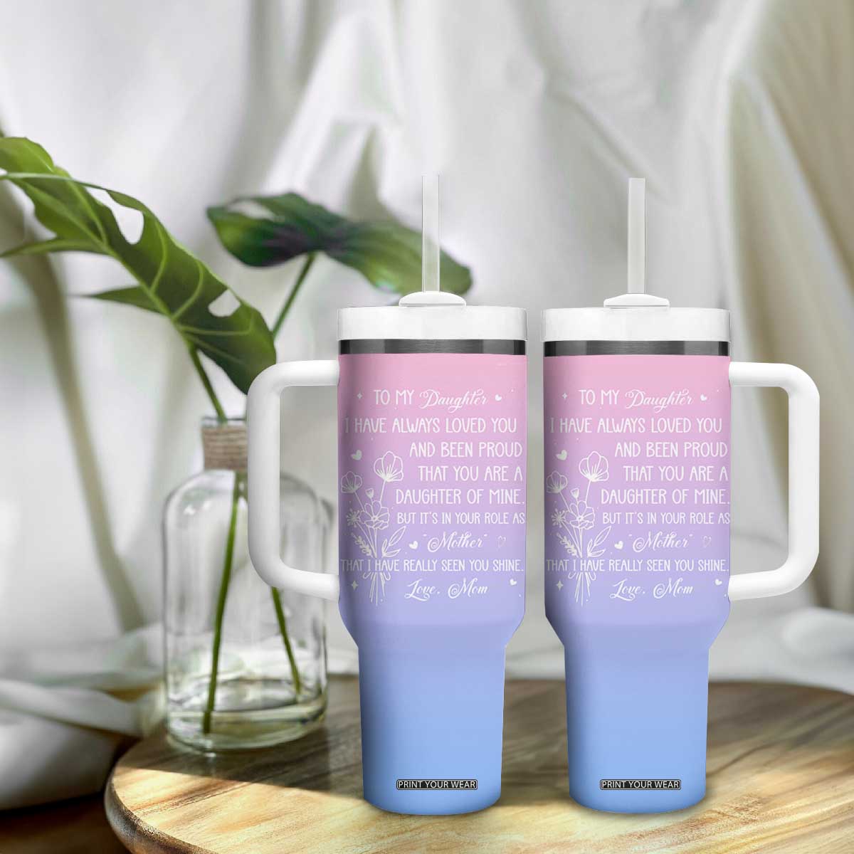 Adult Daughters Gifts From Mom Tumbler With Handle To My Daughter TB10 Print Your Wear