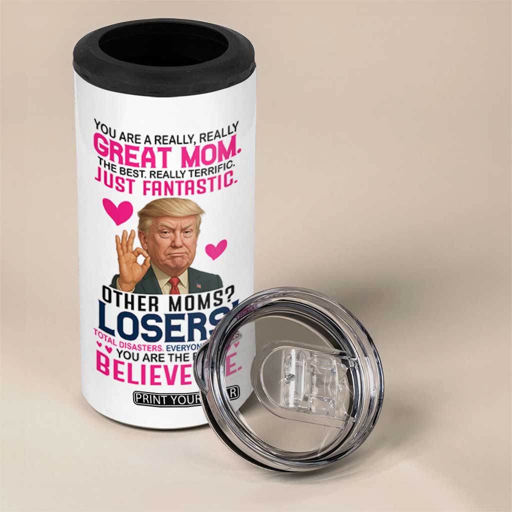 Gifts for Mom From Daughter Son 4 in 1 Can Cooler Tumbler Funny Trump Meme Christmas Valentines Day Gift For Mom Wife TB10 Print Your Wear