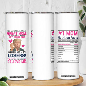 Gifts for Mom From Daughter Son Skinny Tumbler Funny Trump Meme Christmas Valentines Day Gift For Mom Wife TB10 Print Your Wear