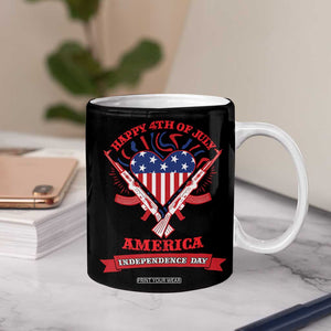 Happy 4th Of July Coffee Mug America Independence Day Memorial Day Patriotic Party USA Flag TB10 Print Your Wear