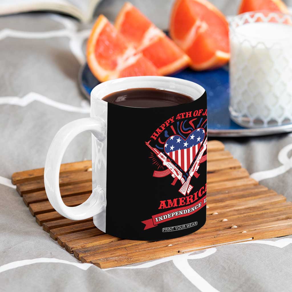 Happy 4th Of July Coffee Mug America Independence Day Memorial Day Patriotic Party USA Flag TB10 Print Your Wear