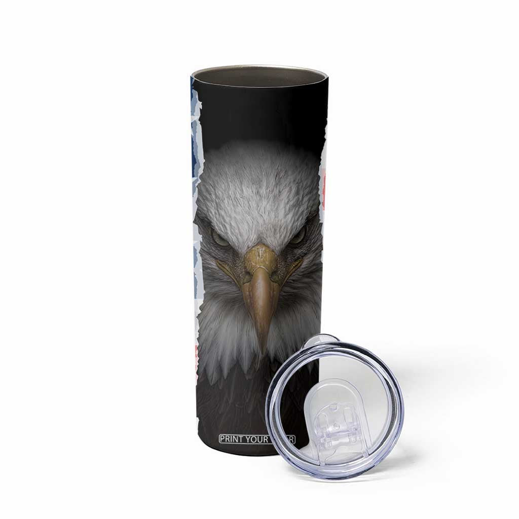 Proud Navy Veteran Skinny Tumbler American Flag Eagle Military Gifts TB10 Print Your Wear