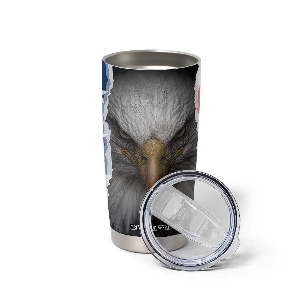 Proud Navy Veteran Tumbler Cup American Flag Eagle Military Gifts TB10 Print Your Wear