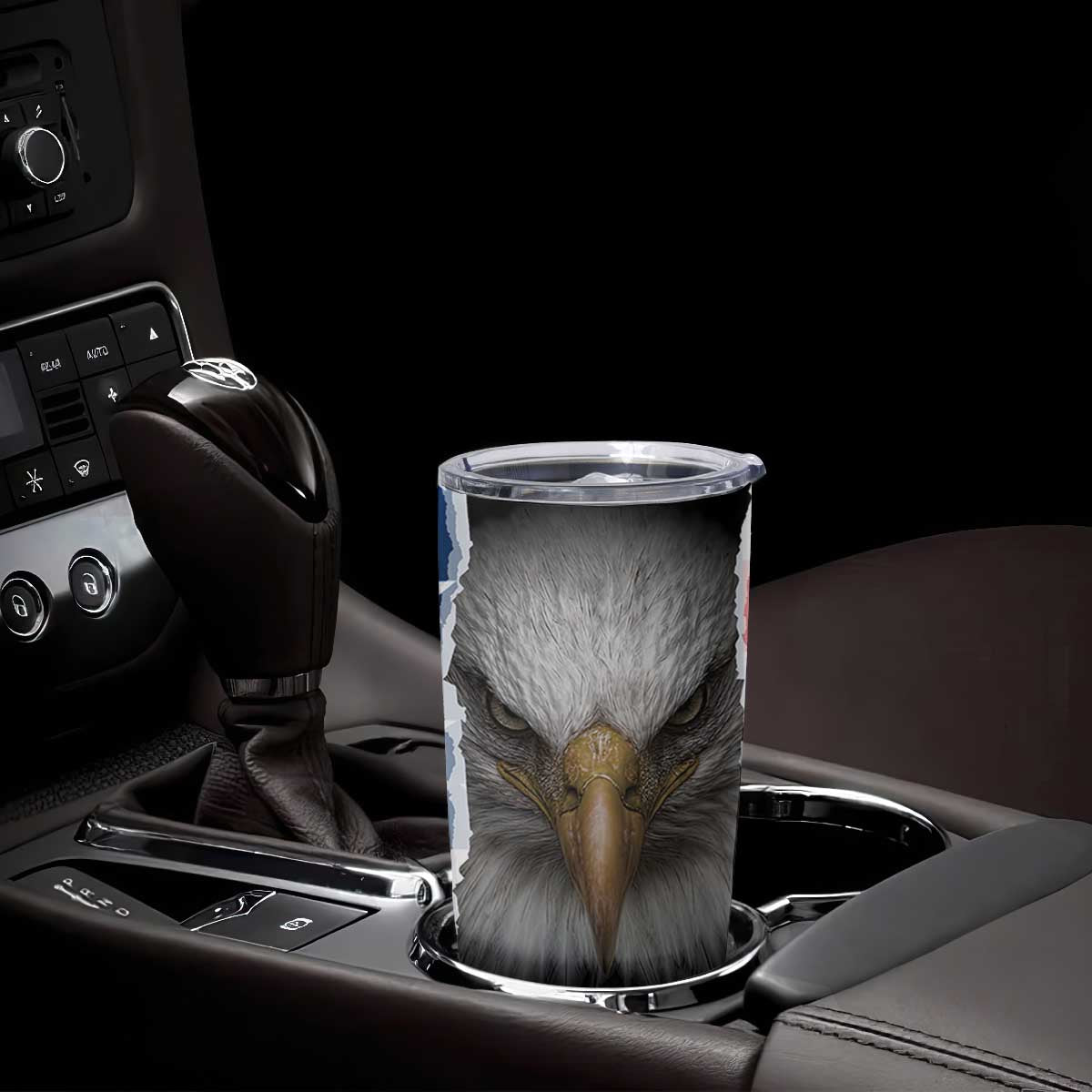 Proud Navy Veteran Tumbler Cup American Flag Eagle Military Gifts TB10 Print Your Wear