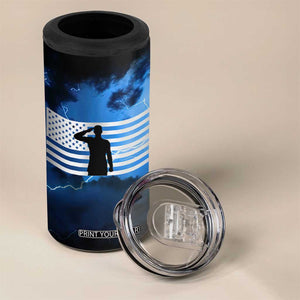 Proud Navy Veteran 4 in 1 Can Cooler Tumbler Vintage American Flag TB10 Print Your Wear