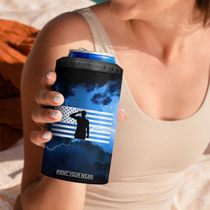 Proud Navy Veteran 4 in 1 Can Cooler Tumbler Vintage American Flag TB10 Print Your Wear