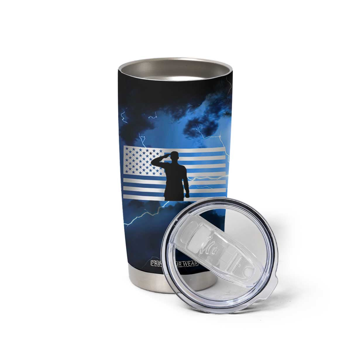 Proud Navy Veteran Tumbler Cup Vintage American Flag TB10 Print Your Wear