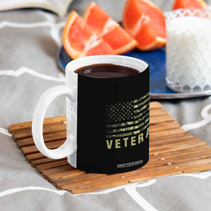 Veteran Coffee Mug Distressed Camouflage US Flag Veteran Army Military TB10 Print Your Wear