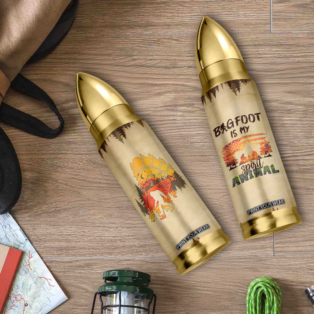 Bigfoot Bullet Tumbler Sasquatch Lover Campfire Outdoor Camping Nature Gift TB10 Print Your Wear