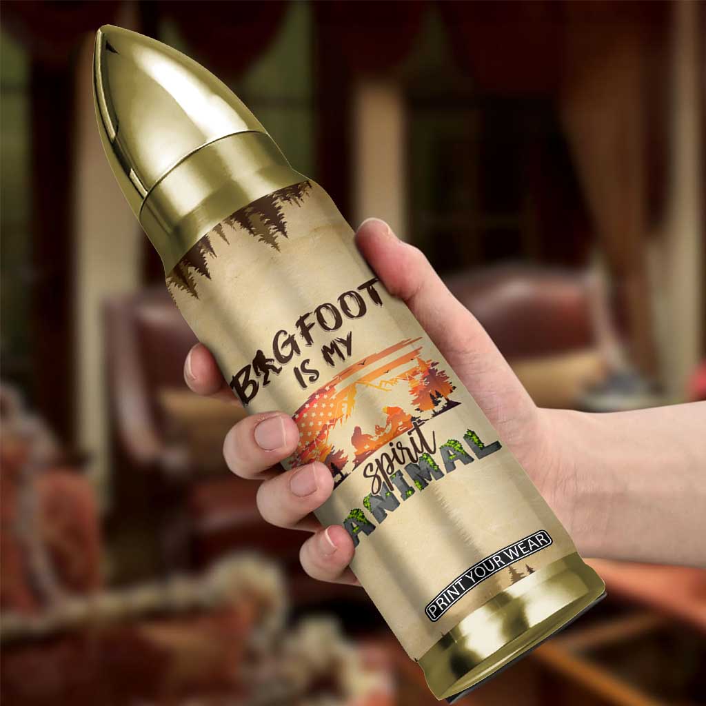 Bigfoot Bullet Tumbler Sasquatch Lover Campfire Outdoor Camping Nature Gift TB10 Print Your Wear