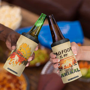 Bigfoot 4 in 1 Can Cooler Tumbler Sasquatch Lover Campfire Outdoor Camping Nature Gift TB10 Print Your Wear