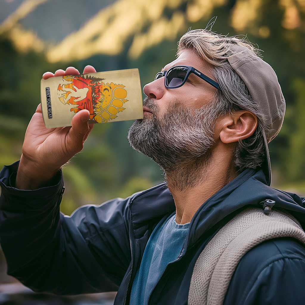 Bigfoot 4 in 1 Can Cooler Tumbler Sasquatch Lover Campfire Outdoor Camping Nature Gift TB10 Print Your Wear