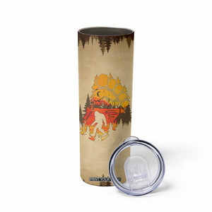 Bigfoot Skinny Tumbler Sasquatch Lover Campfire Outdoor Camping Nature Gift TB10 Print Your Wear