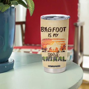 Bigfoot Tumbler Cup Sasquatch Lover Campfire Outdoor Camping Nature Gift TB10 Print Your Wear