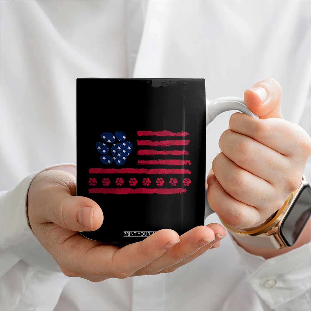 Dog Lover Gag Gifts Coffee Mug I Prefer Dogs Over People American Flag TB10 Print Your Wear
