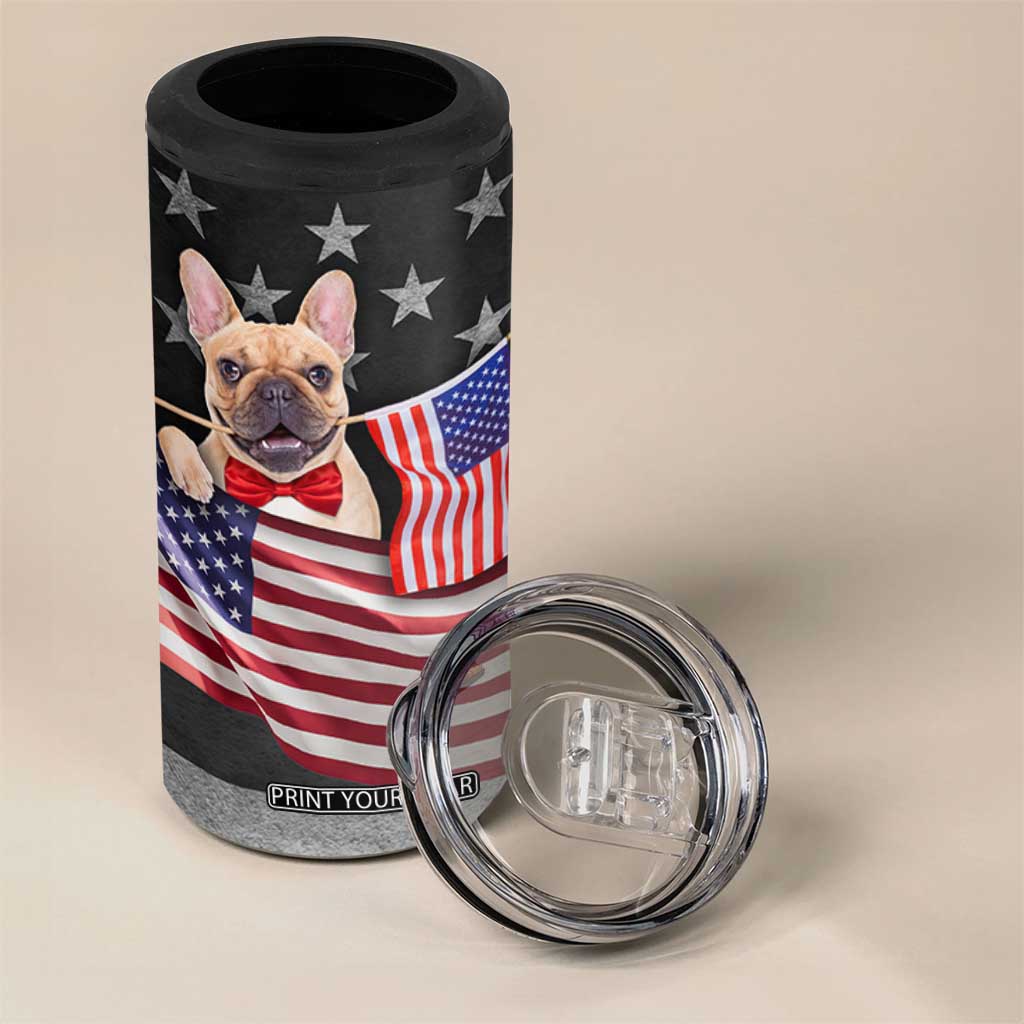 The Dogfather 4 in 1 Can Cooler Tumbler English Bulldog Dog Father Dad Owner Funny Cute Pup Doggo TB10 Print Your Wear