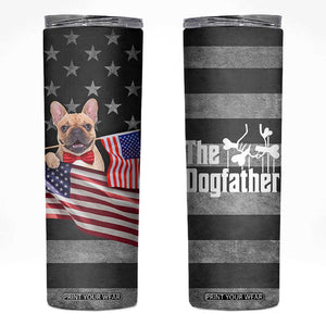 The Dogfather Skinny Tumbler English Bulldog Dog Father Dad Owner Funny Cute Pup Doggo TB10 Grey Print Your Wear