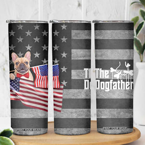 The Dogfather Skinny Tumbler English Bulldog Dog Father Dad Owner Funny Cute Pup Doggo TB10 Print Your Wear