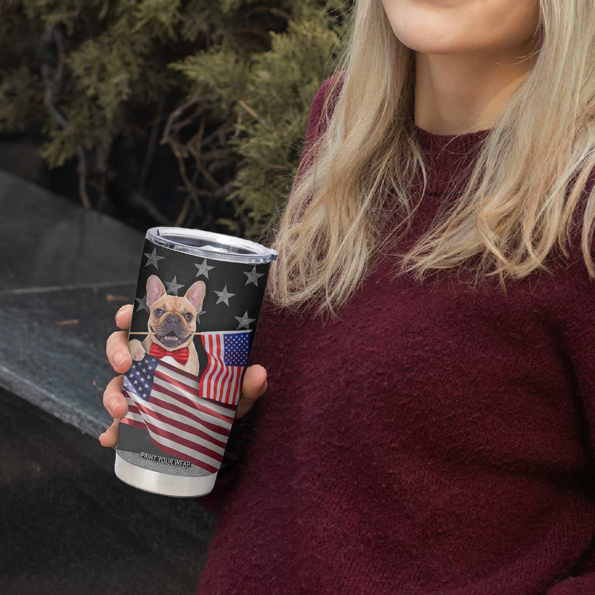 The Dogfather Tumbler Cup English Bulldog Dog Father Dad Owner Funny Cute Pup Doggo TB10 Print Your Wear