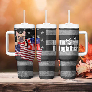 The Dogfather Tumbler With Handle English Bulldog Dog Father Dad Owner Funny Cute Pup Doggo TB10 Print Your Wear