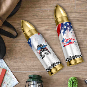Little Miss America Bullet Tumbler Baby Girl 4th of July Checkered TB10 Print Your Wear