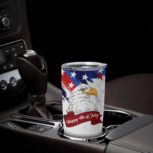 Happy 4th Of July Tumbler Cup USA American Flag Bald Eagle Patriotic Red White Blue TB10 Print Your Wear