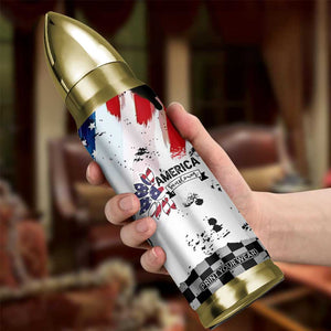Happy 4th Of July Bullet Tumbler America Sunflower Flag American Patriotic Flower TB10 Print Your Wear