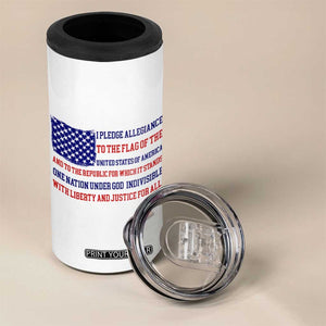 American Gifts 4 in 1 Can Cooler Tumbler Independence Day 4th Of July USA Flag TB10 Print Your Wear