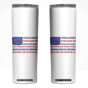 American Gifts Skinny Tumbler Independence Day 4th Of July USA Flag TB10 White Print Your Wear