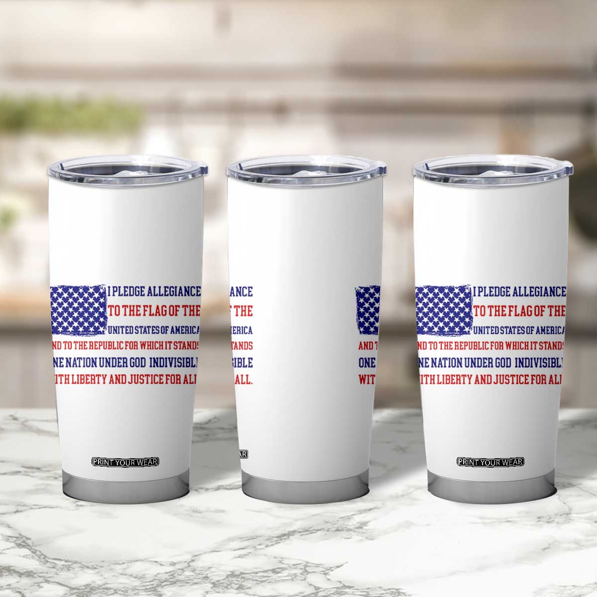 American Gifts Tumbler Cup Independence Day 4th Of July USA Flag TB10 Print Your Wear