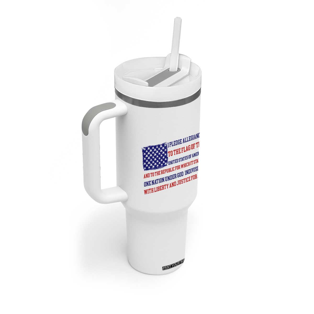 American Gifts Tumbler With Handle Independence Day 4th Of July USA Flag TB10 Print Your Wear