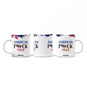 America Fck Yeah Coffee Mug Funny Patriotic USA Flag American Patriot TB10 Print Your Wear
