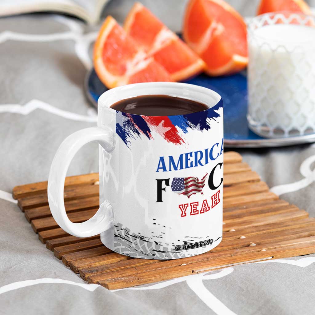 America Fck Yeah Coffee Mug Funny Patriotic USA Flag American Patriot TB10 Print Your Wear