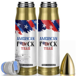 America Fck Yeah Bullet Tumbler Funny Patriotic USA Flag American Patriot TB10 White Print Your Wear