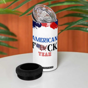 America Fck Yeah 4 in 1 Can Cooler Tumbler Funny Patriotic USA Flag American Patriot TB10 Print Your Wear