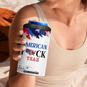 America Fck Yeah 4 in 1 Can Cooler Tumbler Funny Patriotic USA Flag American Patriot TB10 Print Your Wear